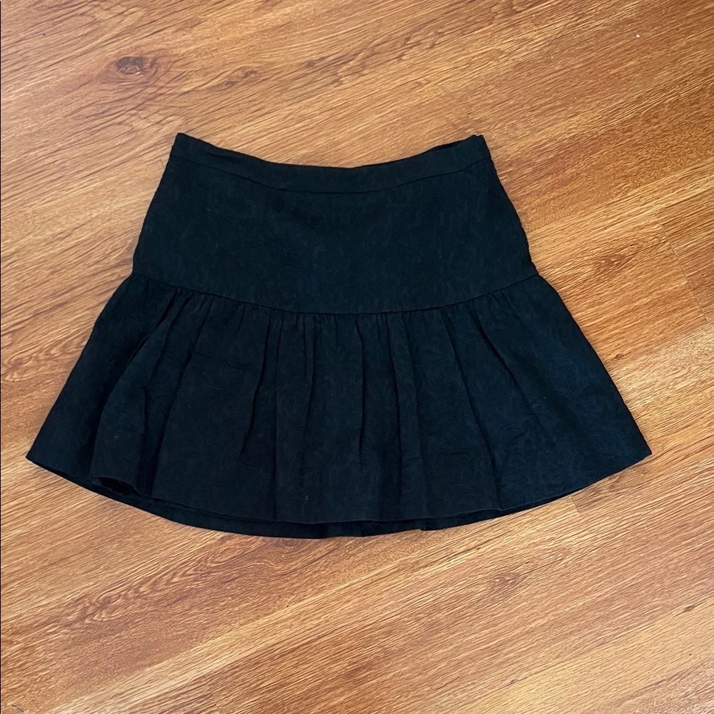 J. Crew Black Circle Skater Skirt with Flared Hem